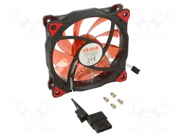 Akasa Ventilateur Axial Rouge 120x120x25mm avec LED