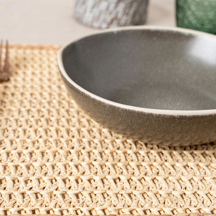 Vinthera Set de 12 Sets de Table Okapi 100% Fibre de Papier Bicolor Tacto Suave 30x45 cm