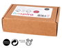 Innspiro Kit 3 Tampons Bois Exlibris avec Encre Rouge Foncé