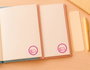 Innspiro Kit 3 Tampons Bois Exlibris avec Encre Rouge Foncé