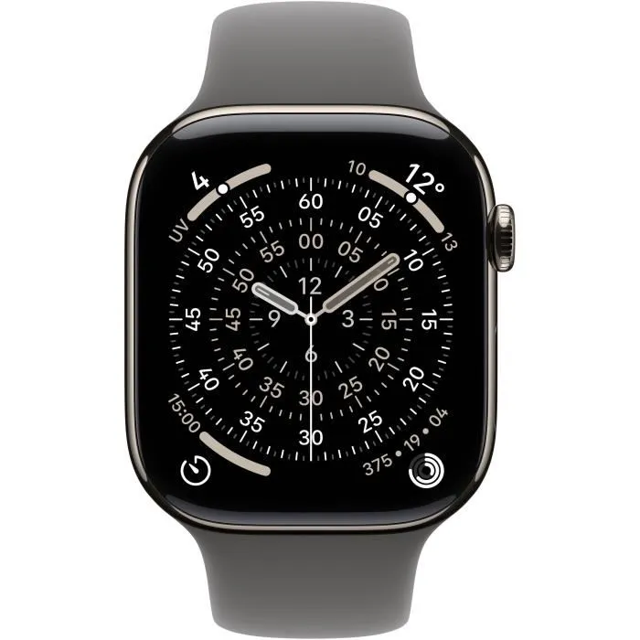Apple Watch Series 11 GPS + Cellular 42mm Titane Naturel - Bracelet Stone Grey Sport Band S/M Apple Watch Series 11 GPS + Cellular 42mm Titane Naturel - Bracelet Stone Grey Sport Band S/M