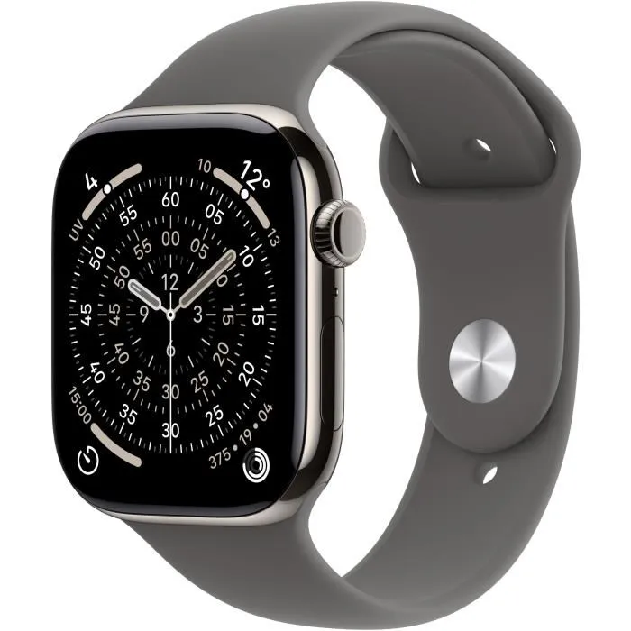 Apple Watch Series 11 GPS + Cellular 42mm Titane Naturel - Bracelet Stone Grey Sport Band S/M Apple Watch Series 11 GPS + Cellular 42mm Titane Naturel - Bracelet Stone Grey Sport Band S/M