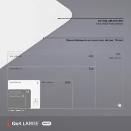 Steelseries QcK L - Tapis de souris gaming en micro-tissé, 450 x 400 x 2 mm, Blanc - Pour joueurs et esports