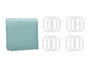 Berilo Rideau de douche en polyester vert et bleu pois 180x180 cm (Set de 12)