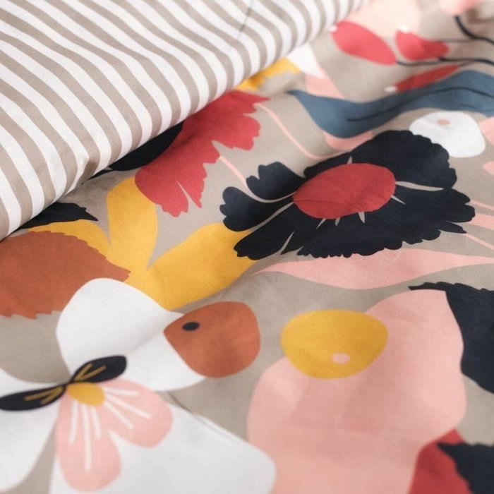 Today Parure de lit Sunshine Blanc et Beige 240x220 cm