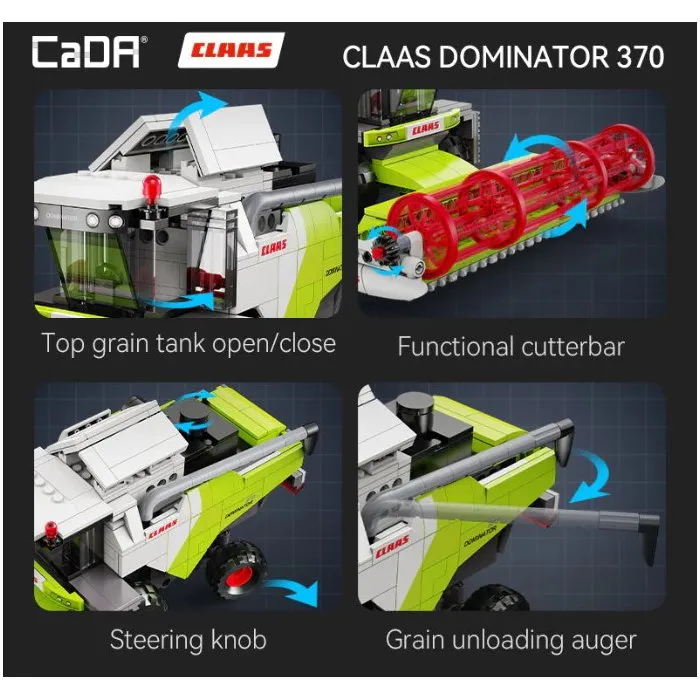 Cada Moissonneuse-batteuse Mini Claas Domniator - 348 pièces Cada Moissonneuse-batteuse Mini Claas Domniator - 348 pièces