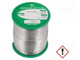 BROQUETAS Fil d'étain sans plomb Sn96,5Ag3Cu0,5 0,7mm 250g