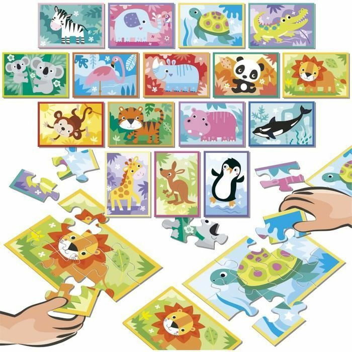 Educa Battle Jr Animals - 16 puzzles de 9 pièces Educa Battle Jr Animals - 16 puzzles de 9 pièces
