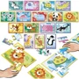Educa Puzzle Battle Jr Animals - 16 Puzzles de 9 Pièces - Jeu Éducatif pour Enfants à Partir de 4 Ans