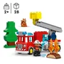 LEGO DUPLO - Camion de Pompiers de Ma Ville 10473, Jouet de Construction Éducatif avec Échelle et Figurine pour Enfants dès 2 Ans