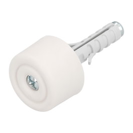 MAURER Butée de porte à visser avec cheville et vis, blanc
