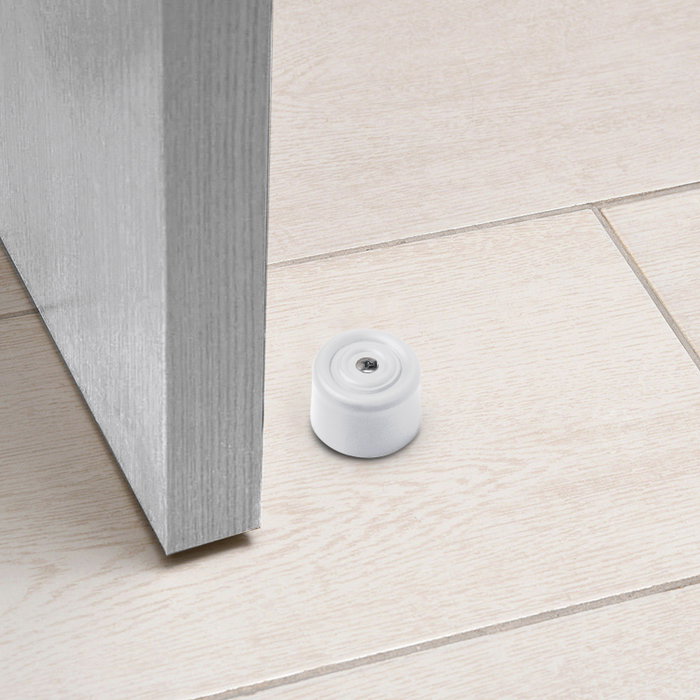 MAURER Butée de porte à visser avec cheville et vis, blanc