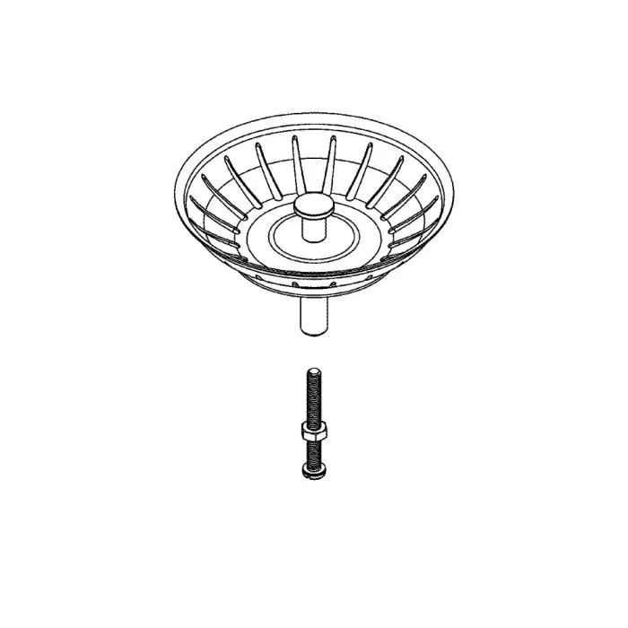 GROHE - Bonde de vidage pour évier avec grille en inox, pour intérieur, vendue à l'unité