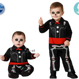 Déguisement Squelette Mexicain Multicolore pour Bébé Garçon 24 Mois / 2 Ans - Halloween, Jour des Morts - Noir en Polyester