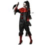 atosa Déguisement Adulte Clown Noir avec Combinaison Longue et Volants