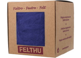 Felthu Feutre de laine bleu militaire (env. 100g)