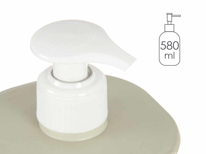 Berilo Dosificateur Plastique Salle de Bain 580ml Beige 9x16,5x9 cm (Set de 36)