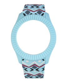 Watxandco Bracelet de montre Bleu 43mm