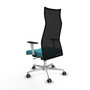 Piqueras y Crespo Chaise de Bureau Albacete Turquoise et Noir