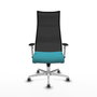 Piqueras y Crespo Chaise de Bureau Albacete Turquoise et Noir