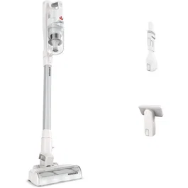 BISSELL Powerclean Aspirateur Balai sans Fil, 200 W, 40 min Autonomie, 0.4 L Réservoir, Filtre HEPA, Éclairage LED, Accessoires, Blanc/Argenté - Pour Animaux