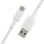 Belkin Câble tressé USB-C vers USB-A 0,15 m blanc CAB002bt0MWH