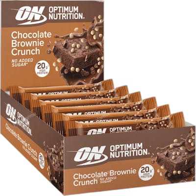 Optimum Nutrition On Chocolate Brownie Crunch Bar - 10 barres de 65 g, goût brownie chocolat Optimum Nutrition On Chocolate Brownie Crunch Bar - 10 barres de 65 g, goût brownie chocolat