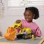 Spinmaster - Ruben & Compagnie - Bulldozer multifonction 2 en 1 avec pelle, 3 outils et figurine - Véhicule de chantier pour enfants dès 3 ans - La Pat'Patrouille