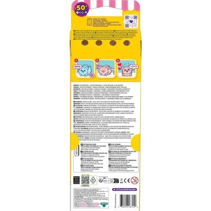 Little Live Pets Needees - Pack de 3 animaux électroniques interactifs de la série 2 avec plus de 50 sons et réactions - Piles incluses