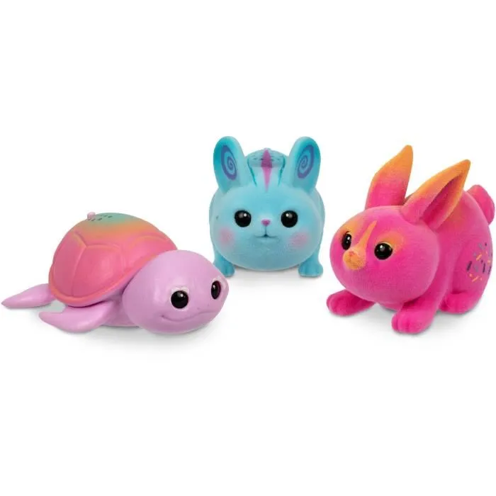 Little Live Pets Needees - Pack de 3 animaux électroniques interactifs de la série 2 avec plus de 50 sons et réactions - Piles incluses