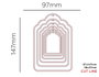 Misskuty Lot de 6 emporte-pièces fins ZAG pour étiquettes