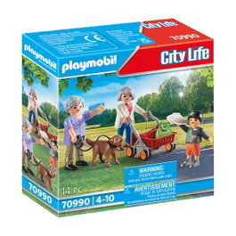 PLAYMOBIL - Figurines Grands-parents et Petit-Fils 70990 - Thème Jouet éducatif - Pour enfants dès 4 ans - Langues multiples