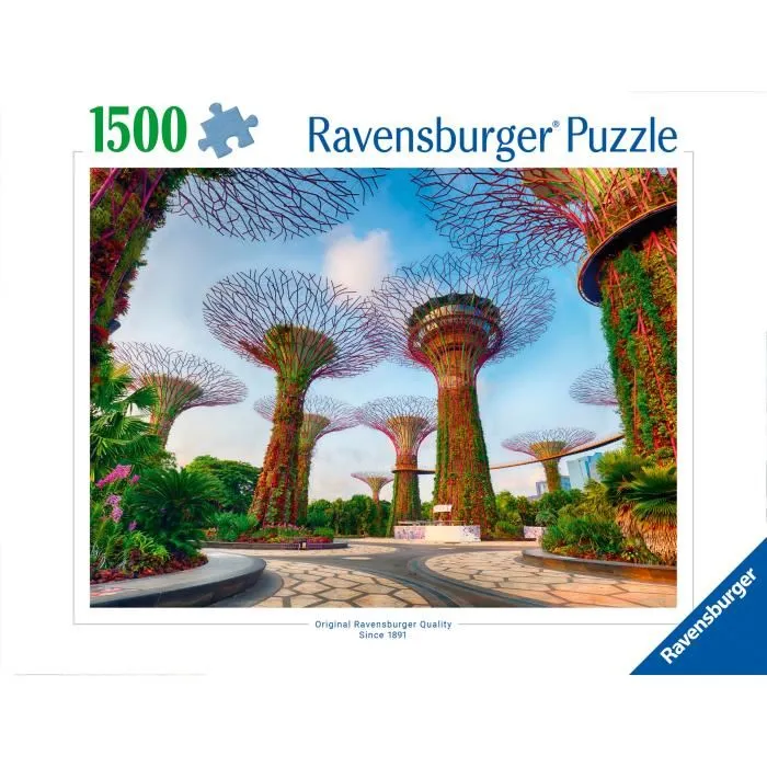 Ravensburger Puzzle 1500 Pièces - Jardin de la Baie de Singapour, 12001396, Pour Adultes et Adolescents dès 14 Ans Ravensburger Puzzle 1500 Pièces - Jardin de la Baie de Singapour, 12001396, Pour Adultes et Adolescents dès 14 Ans