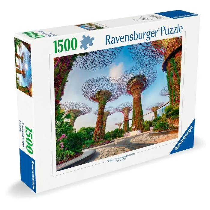 Ravensburger Puzzle 1500 Pièces - Jardin de la Baie de Singapour, 12001396, Pour Adultes et Adolescents dès 14 Ans Ravensburger Puzzle 1500 Pièces - Jardin de la Baie de Singapour, 12001396, Pour Adultes et Adolescents dès 14 Ans