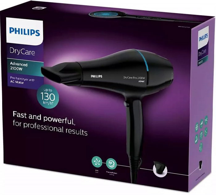 Philips DryCare Advanced Pro BHD272/00 - Sèche-cheveux 2100W Noir
