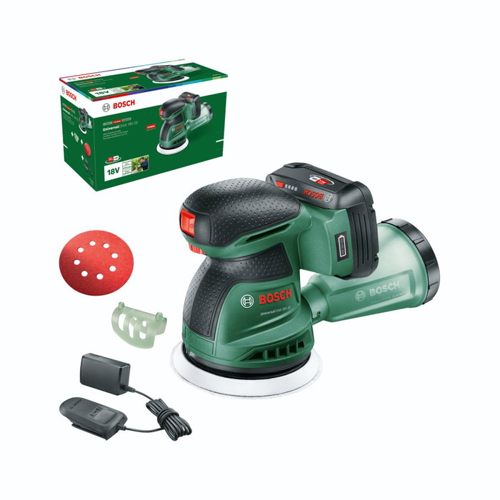 Bosch UniversalOrbit 18V-20 Ponceuse excentrique sans fil 125mm avec batterie 2,0 Ah et chargeur
