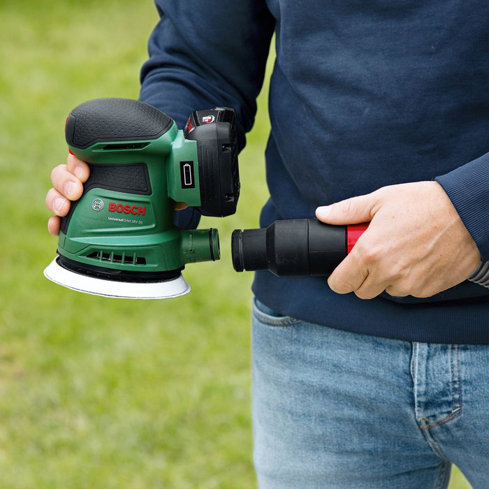 Bosch UniversalOrbit 18V-20 Ponceuse excentrique sans fil 125mm avec batterie 2,0 Ah et chargeur