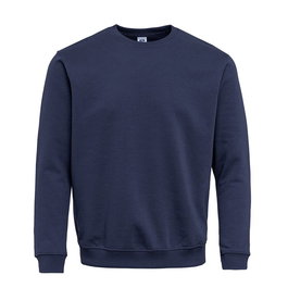 Makua Sweat-shirt à col rond Avalon en jean bleu - Taille XL