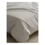 Parure de lit King Size beige en coton renforcé avec housse de couette et 2 taies d'oreiller