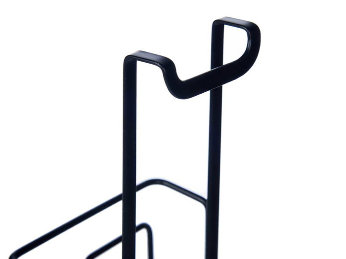 Kinvara Support de Casseroles et Poêles en Métal Noir 27x35x9cm (Set de 6)