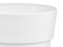 Stefanplast Pot de fleurs en plastique recyclé blanc 25 cm avec réservoir d'eau Ethica (Set de 6)