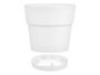 Stefanplast Pot de fleurs en plastique recyclé blanc 25 cm avec réservoir d'eau Ethica (Set de 6)