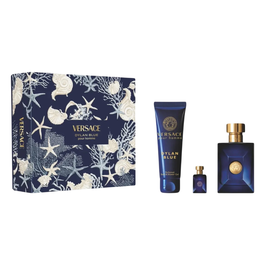 Versace Coffret Parfum Dylan Blue Homme Eau de Toilette 100 ml + Eau de Toilette 5 ml + Gel Douche 150 ml