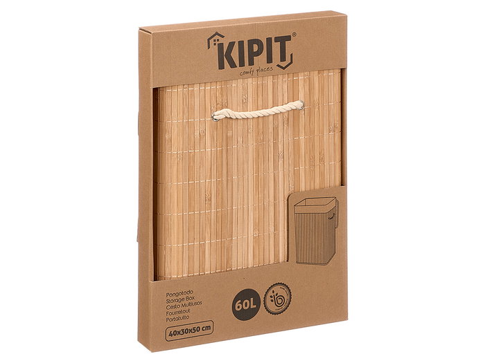 Kipit Pongotodo Bambou Rectangulaire Tissu Naturel 60L 40x50x30 cm (Set de 6) Kipit Pongotodo Bambou Rectangulaire Tissu Naturel 60L 40x50x30 cm (Set de 6)