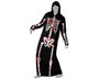 Déguisement Adulte Squelette Sanguinolent avec Capuche pour Homme, Taille XXL, Noir, Polyester, Thème Halloween