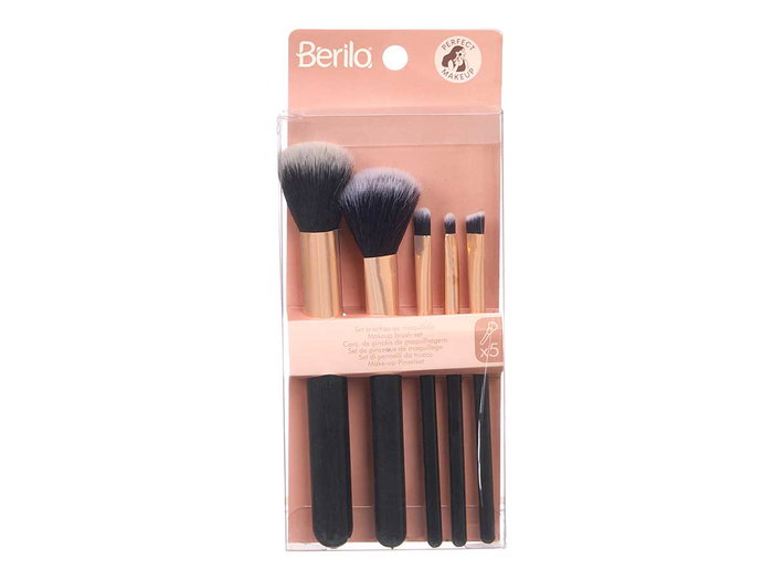 BERILO Set de 5 pinceaux de maquillage Noir-Bronze BERILO Set de 5 pinceaux de maquillage Noir-Bronze