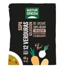 Naturgreen 6Sbrs Soupe de 12 Légumes Bio, sans gluten - 6 Sachets