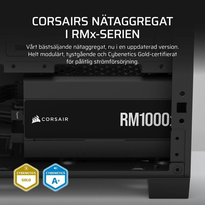 Corsair RM1000x 1000 W ATX 3.1 80 PLUS Gold Noir Corsair RM1000x 1000 W ATX 3.1 80 PLUS Gold Noir