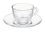 Vivalto Tasse à Café en Verre 85 ml avec Soucoupe 11x5.5 cm (Set de 24)