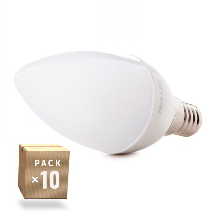 greenice Pack de 10 ampoules LED bougie E14 5W Blanco Frío